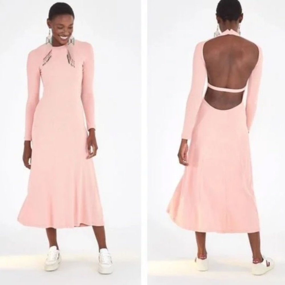 NWOT Farm Rio Open Back Midi Dress - Picture 1 of 9